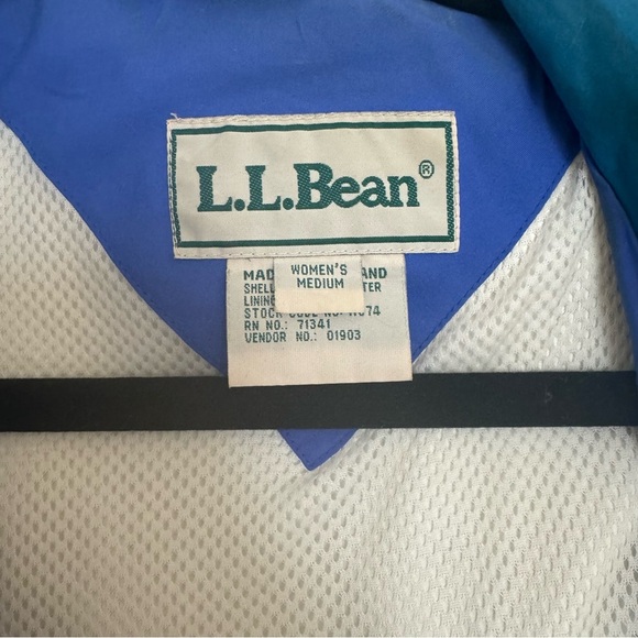 L.L. Bean Women's Vintage 90s Blue Pink Purple Goretex Zip Jacket in Medium - Picture 2 of 9